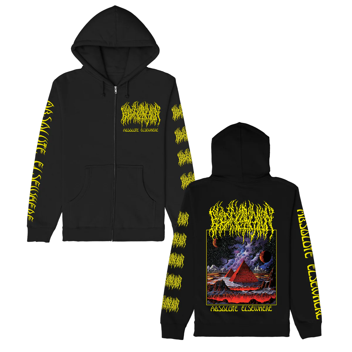 Absolute Elsewhere Zip Up Hoodie (Black)