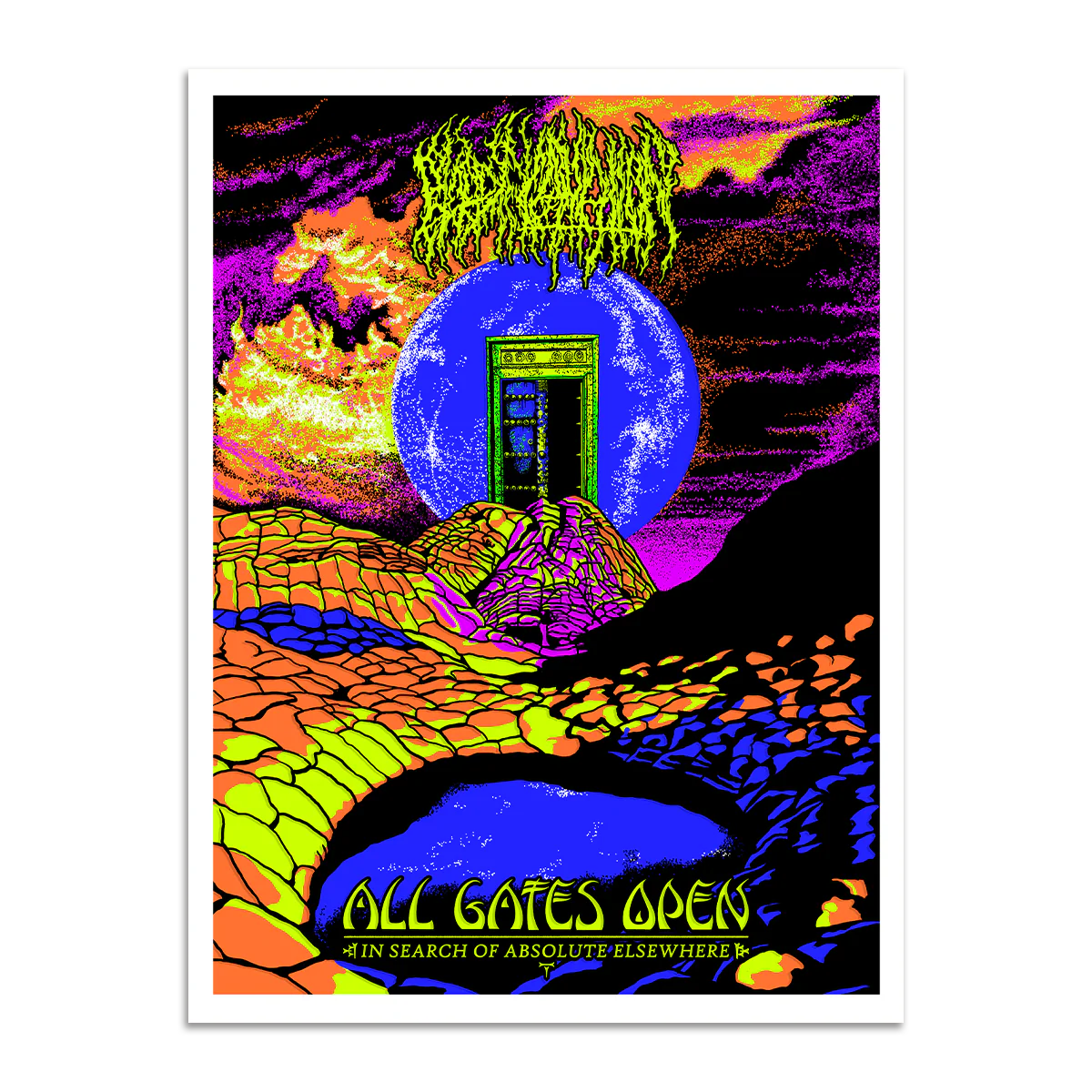 All Gates Open Black Light Poster