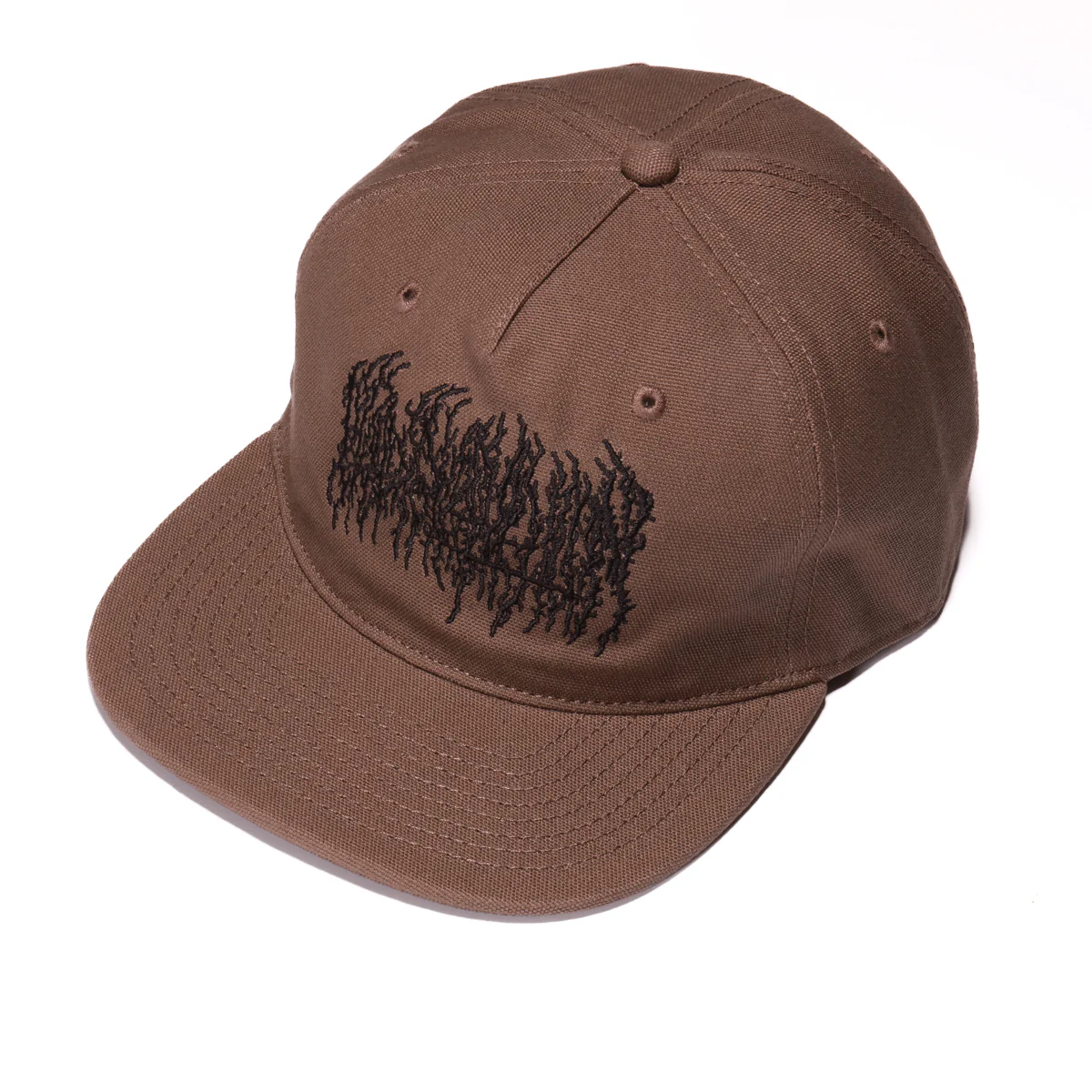 Embroidered Logo Snapback Hat (Walnut) - Image 3