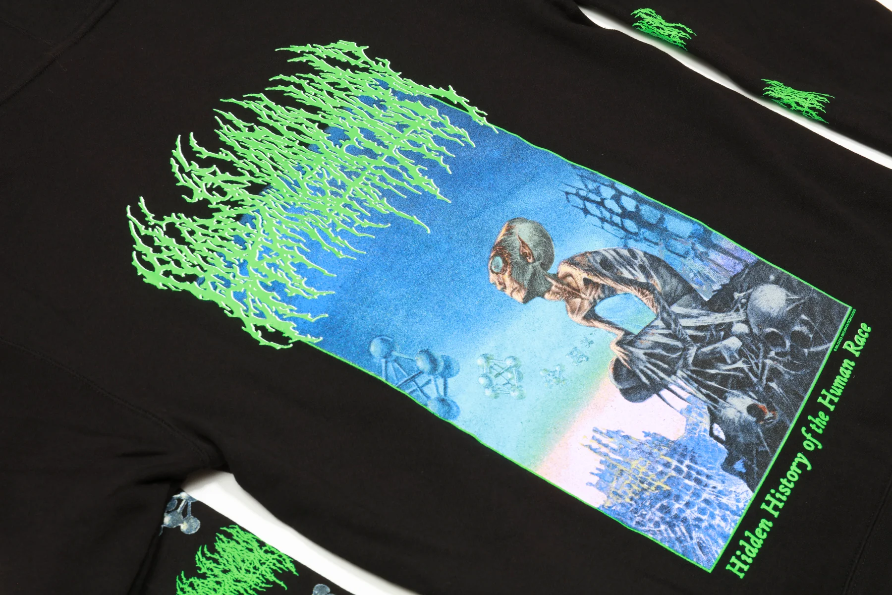 Hidden History Zip Up Hoodie (Black) - Image 2