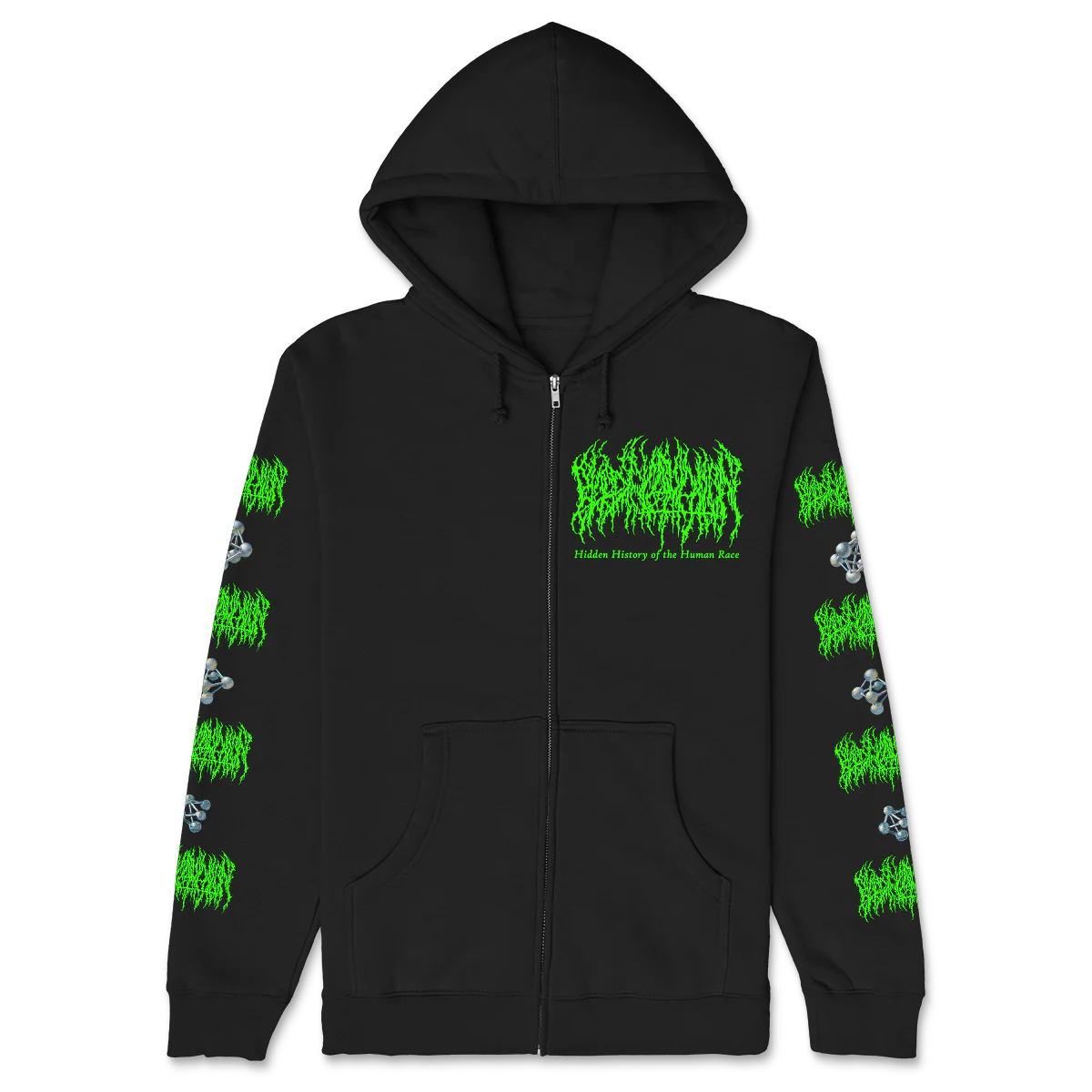 Hidden History Zip Up Hoodie (Black) - Image 5