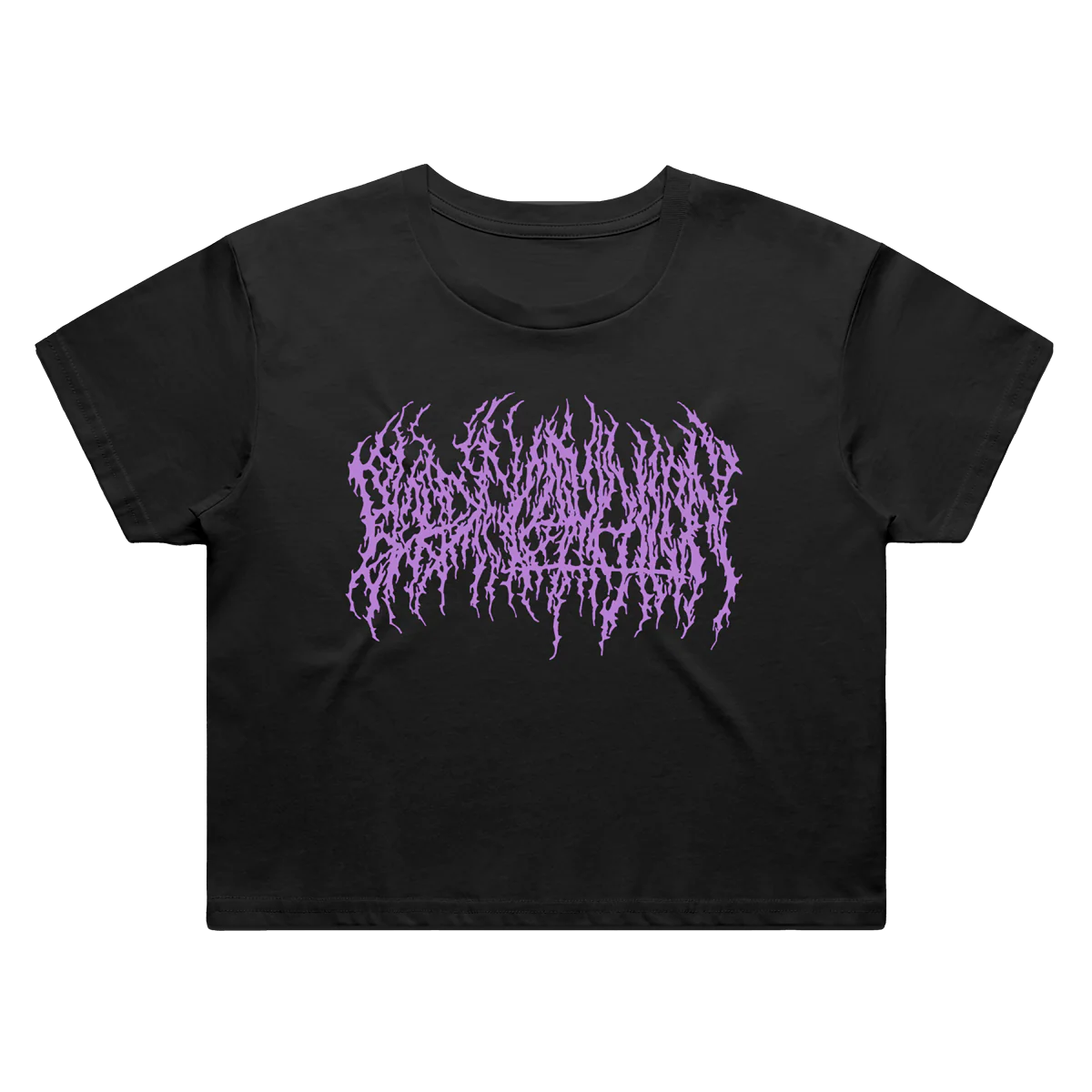 Purple Logo Women's Crop Top (Black)